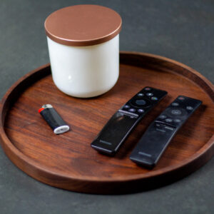 12" Walnut Round Tray