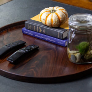 20" Walnut Round Tray