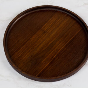 18" Walnut Round Tray