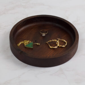 4" Walnut Round Tray