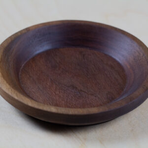 4" Walnut Chamfer Round Tray