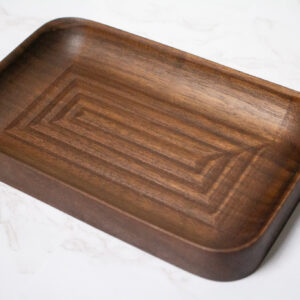 Walnut Curved Square Tray