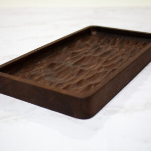 Walnut Textured Rectangle Tray