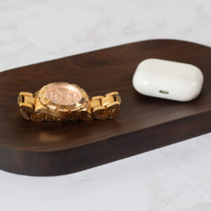 Oval Curved Walnut Tray